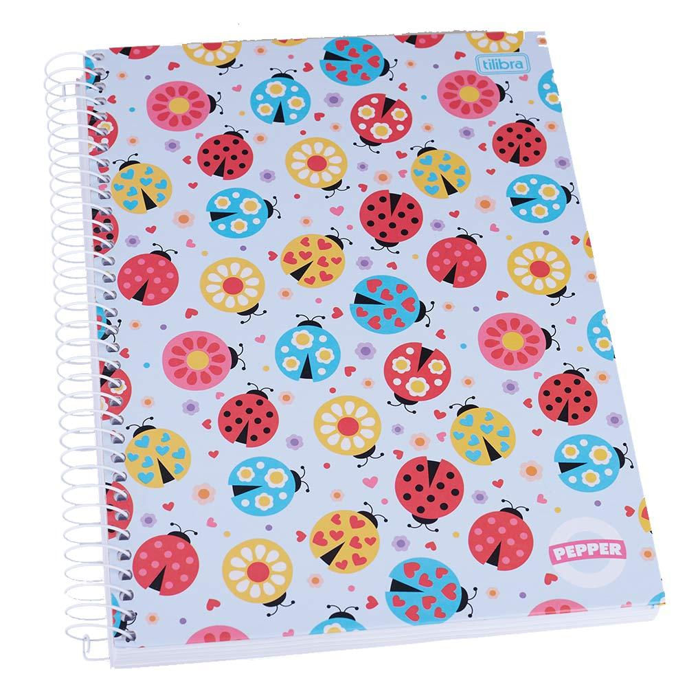Caderno Capa Dura Pepper 10 Matérias 160 Folhas Tilibra 159816