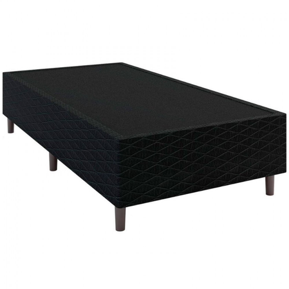 Base Box para Colchão de Solteiro Umaflex New Italia Black 38x88x188cm Preto