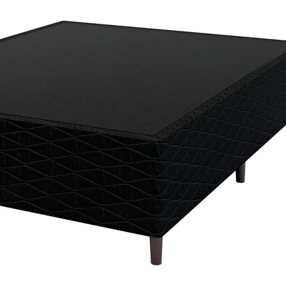 Base Box para Colchão de Casal Umaflex New Italia Black 38x138x188cm Preto