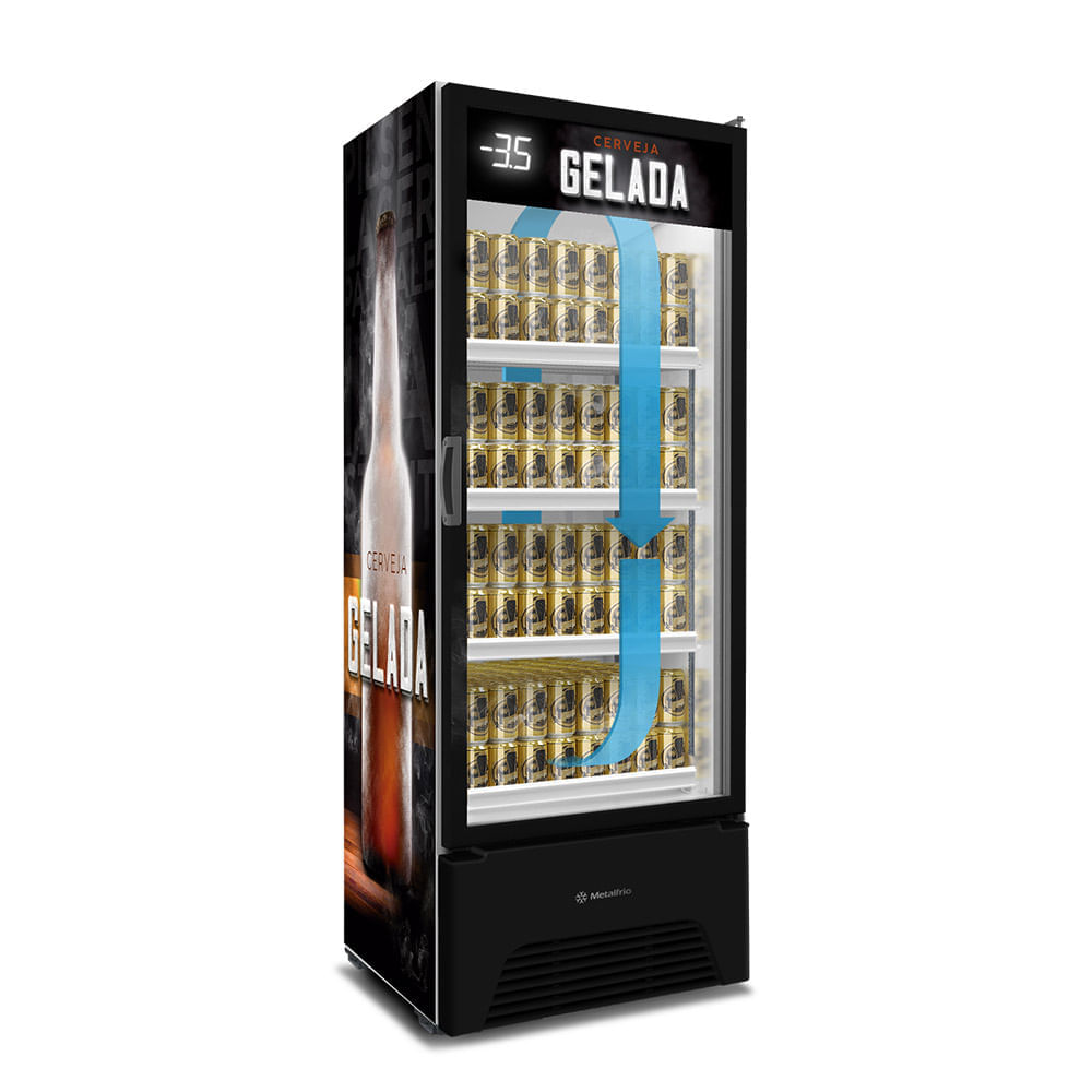 Cervejeira Metalfrio 513 Litros Optima Gelada Porta de Vidro VN50AH – 220 volts 220 Volts