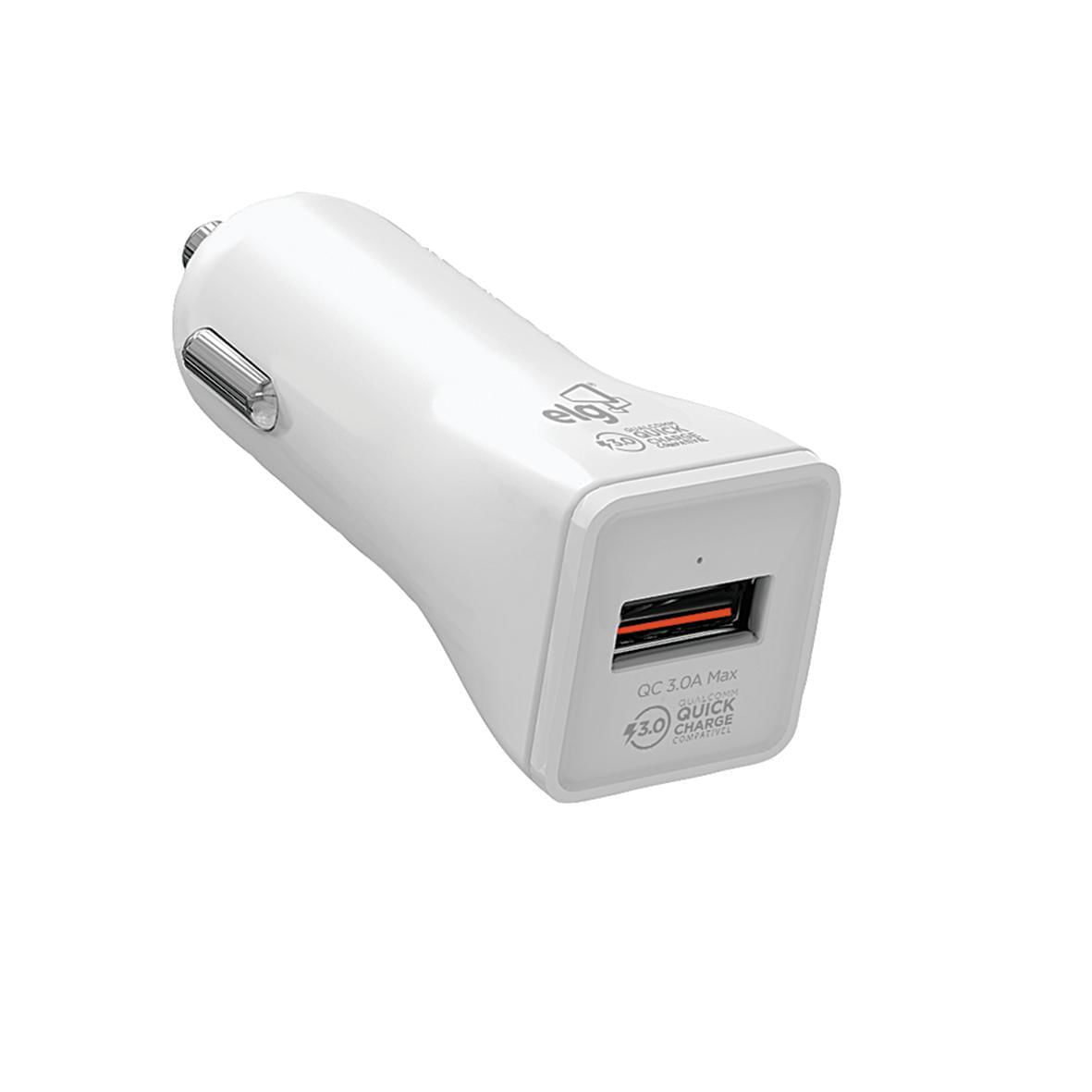 Carregador Veicular ELG CC1S Branco