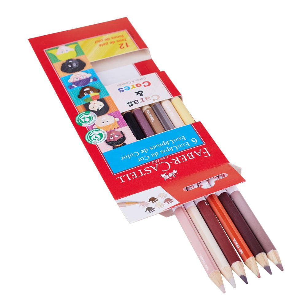 Lápis de Cor 12 Cores Ecolápis Caras & Cores Faber Castell