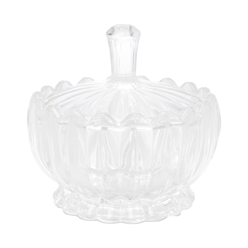 Potiche de Cristal Wolff Rojemac com Tampa Geneva 11x11cm