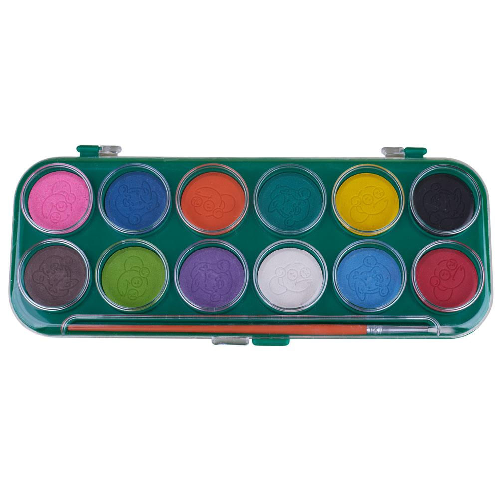 Estojo Tinta Aquarela com 12 Cores e Pincel Leonora
