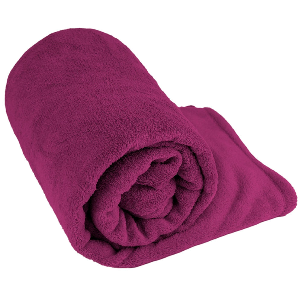 Manta Cobertor Casal Fleece Cazza Rosa Fúcsia