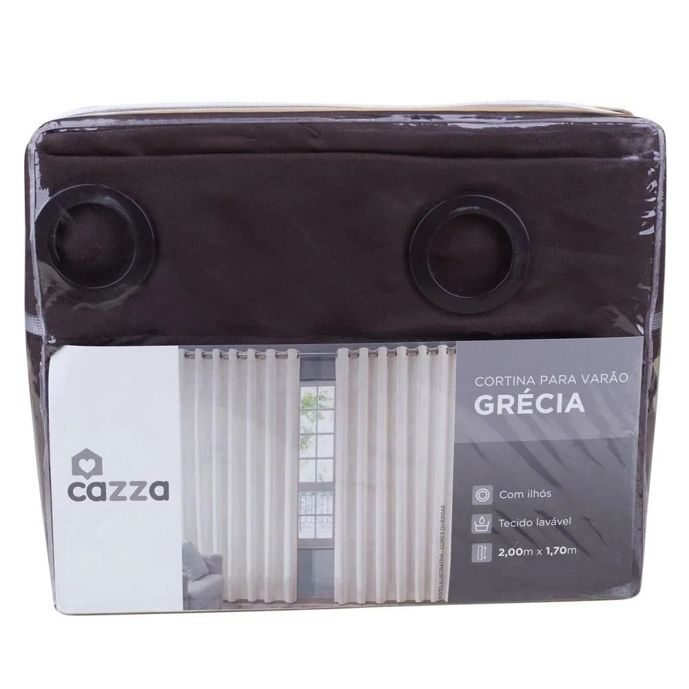 Cortina de Microfibra Cazza Grécia Tabaco 2,00x1,70m