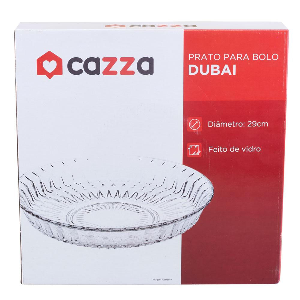 Prato para Bolo de Vidro 29cm Dubai Cazza