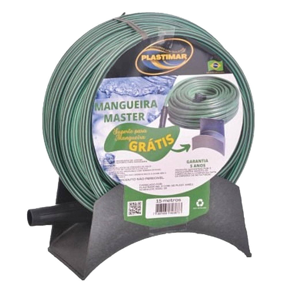 Kit de Mangueira Plastimar Celuz Master 15m com Suporte Verde