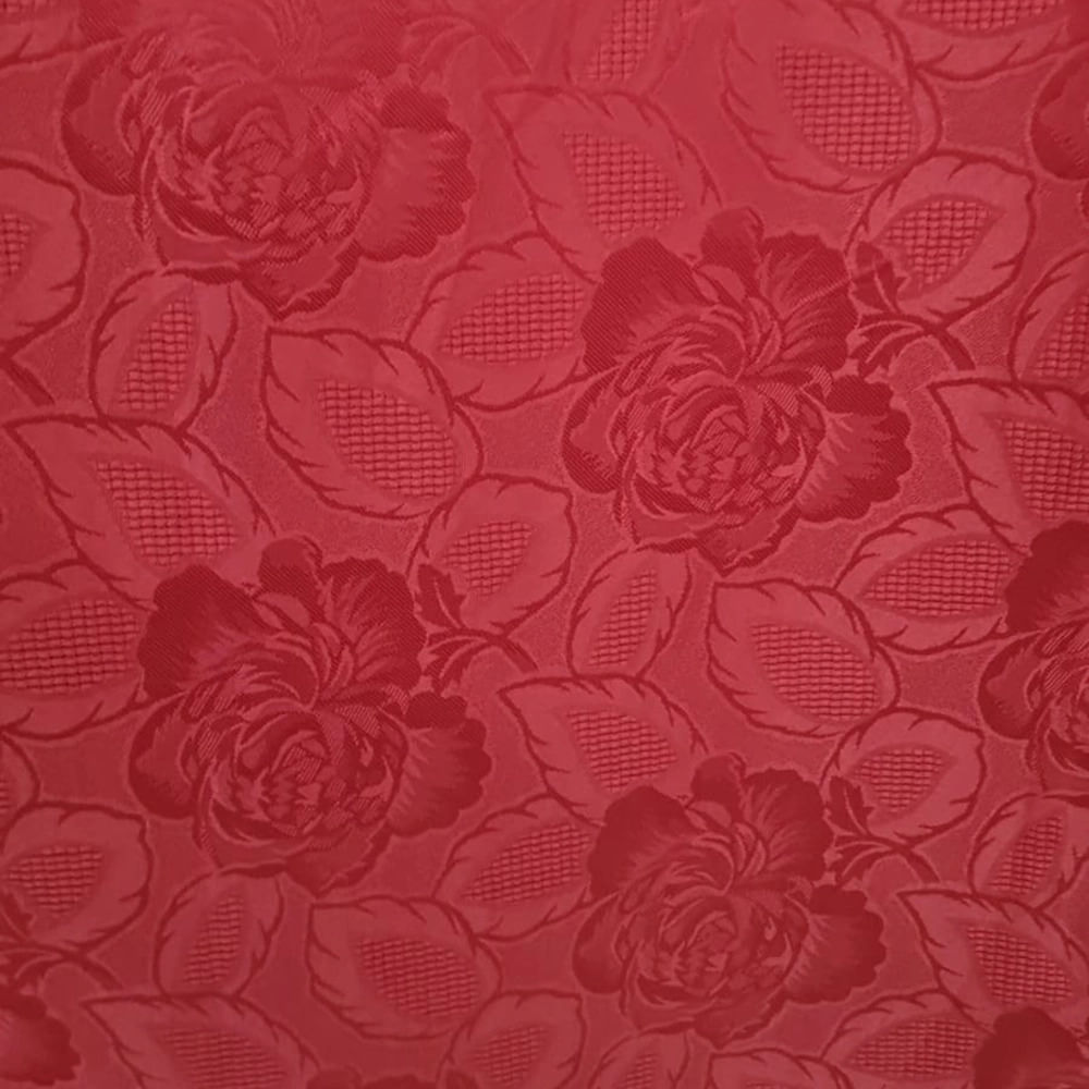 Toalha de Mesa Menegatti Jacquard Inglês Vermelho 2,10x1,38m