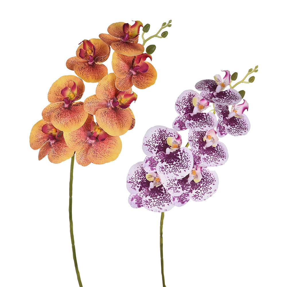 Haste de Orquídea Grillo X7 em PVC 78cm - Item Sortido