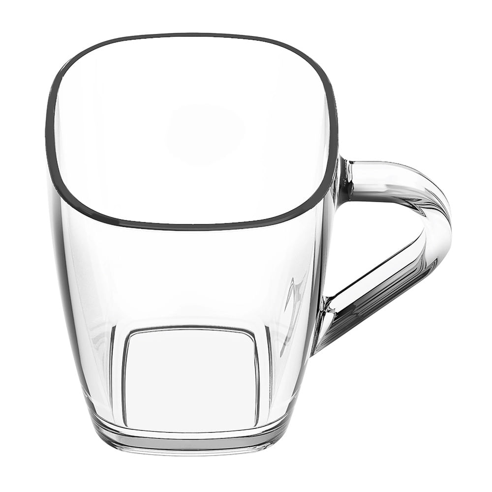 Caneca Nadir Quadre em Vidro Incolor 300ml