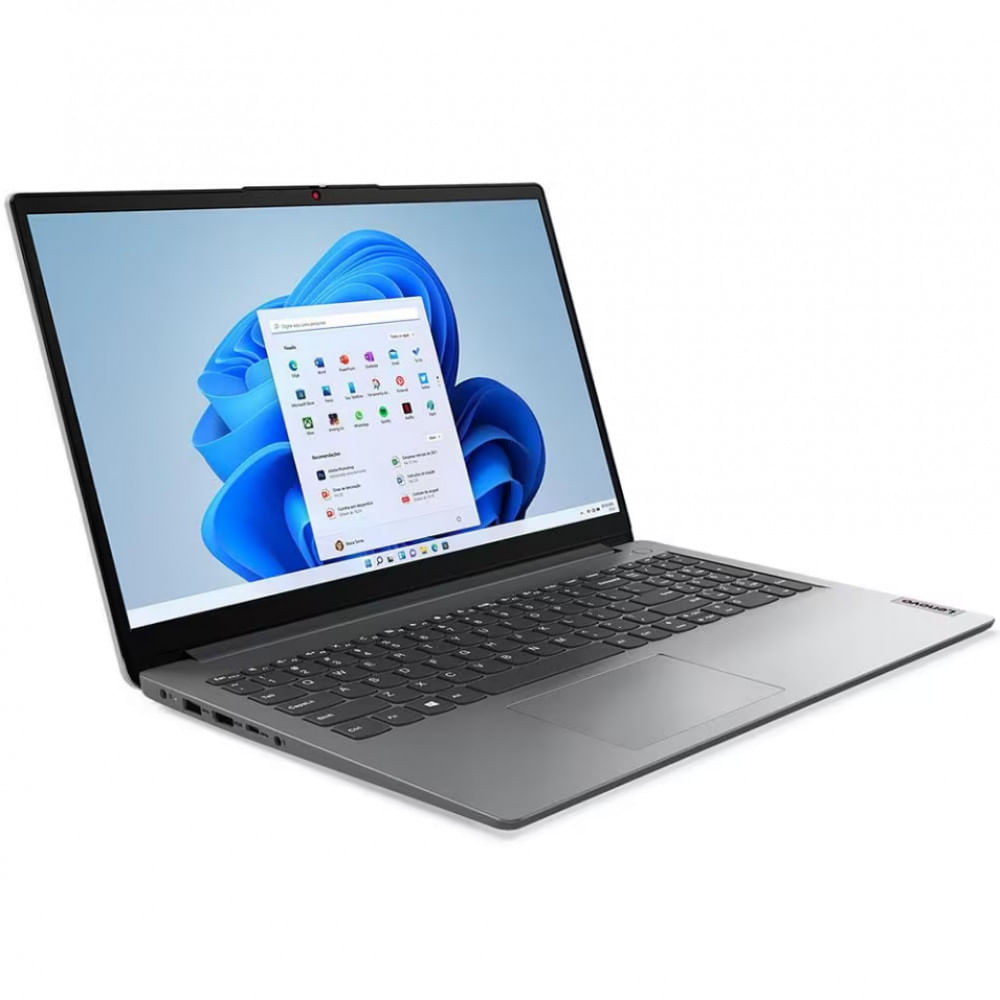 Notebook Lenovo IdeaPad 1i i7-1255U 12GB 512GB SSD Tela 15.6 Cinza