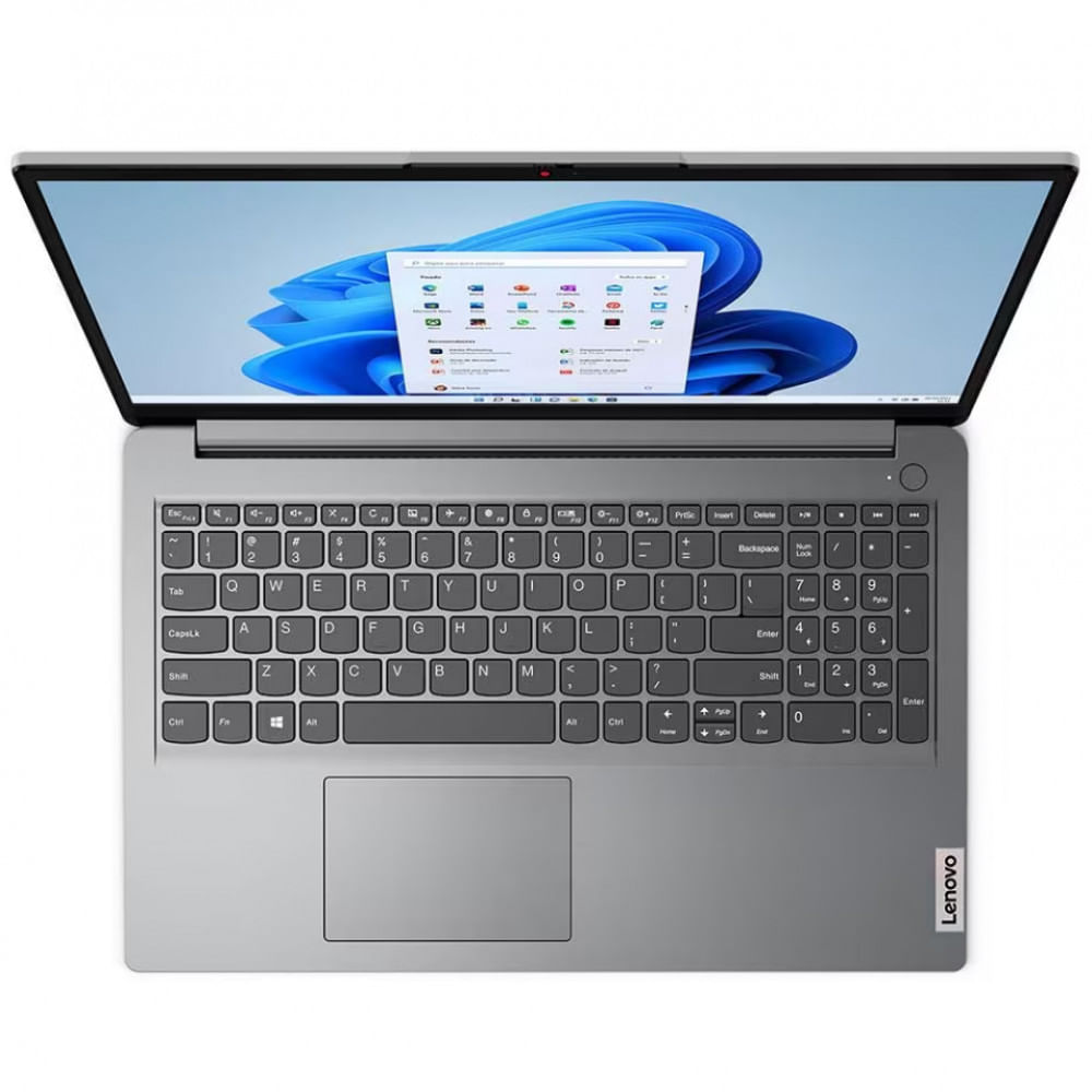 Notebook Lenovo IdeaPad 1i i7-1255U 12GB 512GB SSD Tela 15.6 Cinza