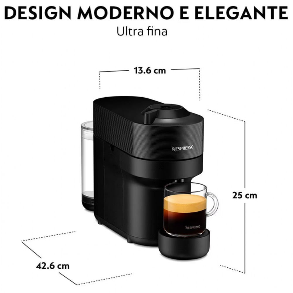 Máquina de Café Vertuo Pop com Kit Boas-Vindas Nespresso Preto / 110V