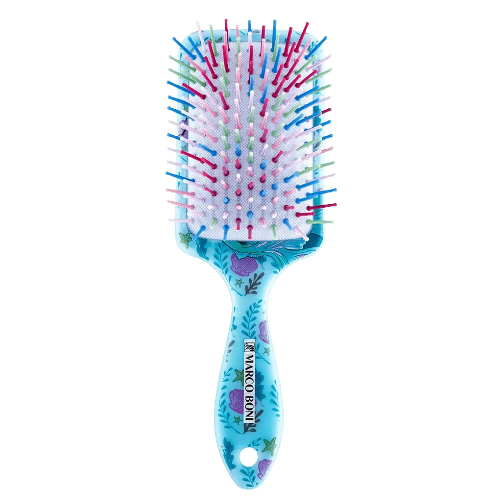 Escova de Cabelo Raquete Marco Boni Kids Disney Sereia Azul