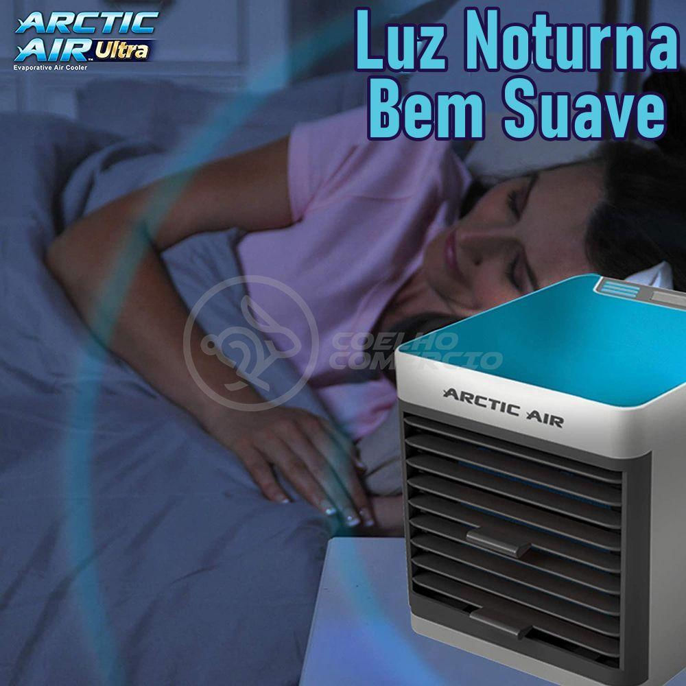 Ar Condicionado Portátil Arctic Air Cooler Umidificador Climatizador Luz Led 7 Cores Rgb