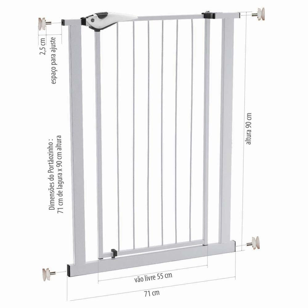 Grade para Porta Portãozinho Utimil EP205 em Aço Branco