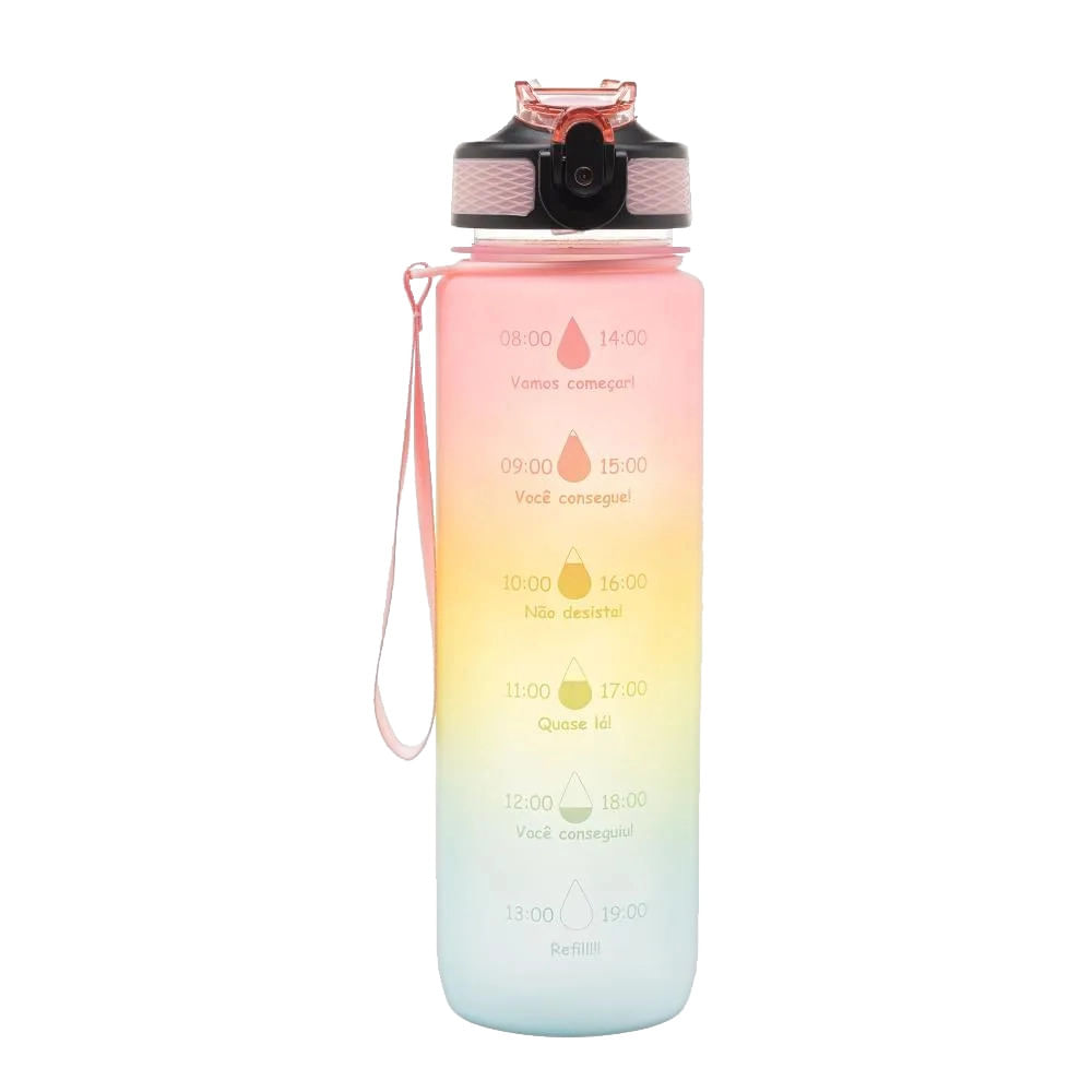 Garrafa Squeeze Cazza Tie Dye com Bico 1L - Item Sortido