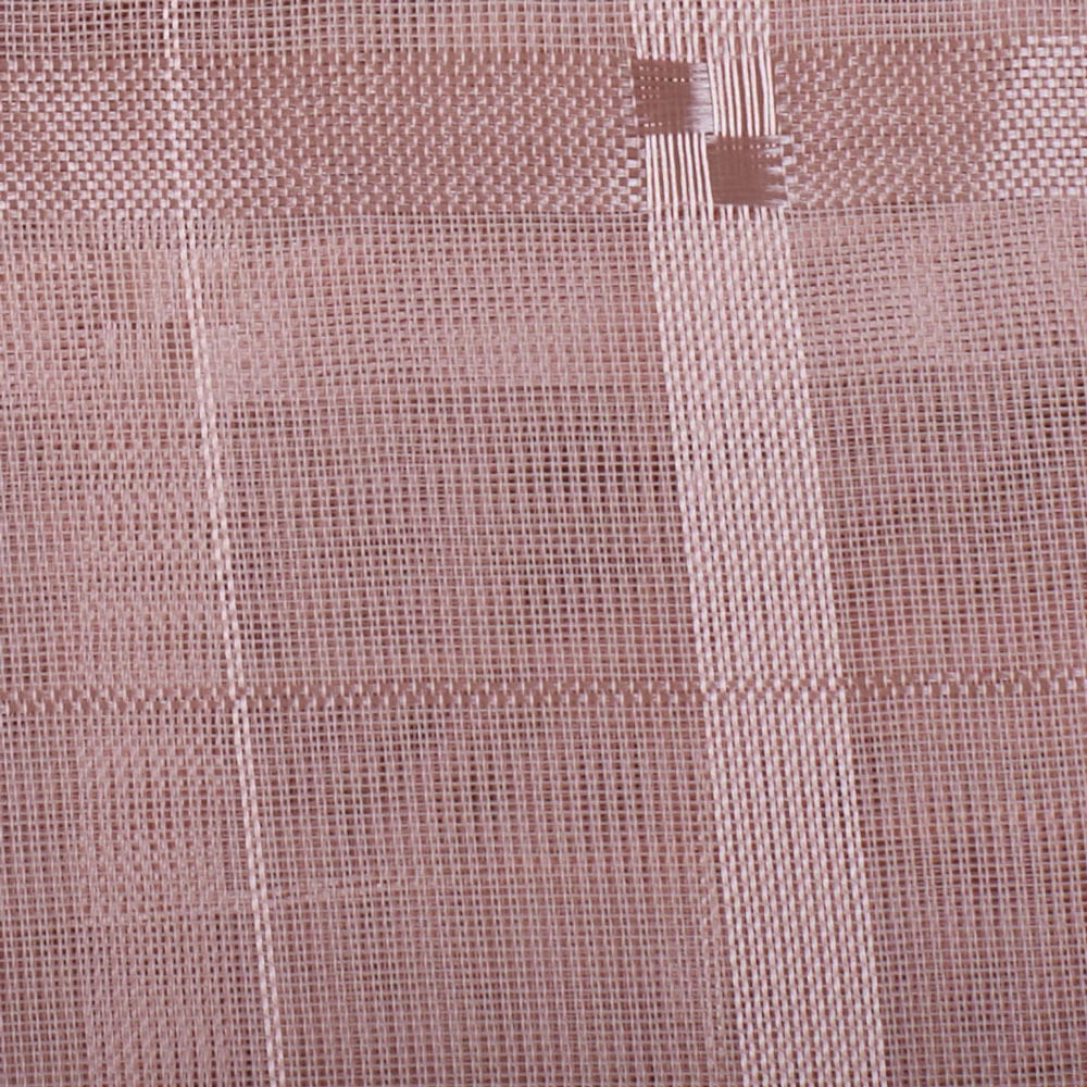 Cortina Voil Cazza Xadrez Bege 2,80x1,80m