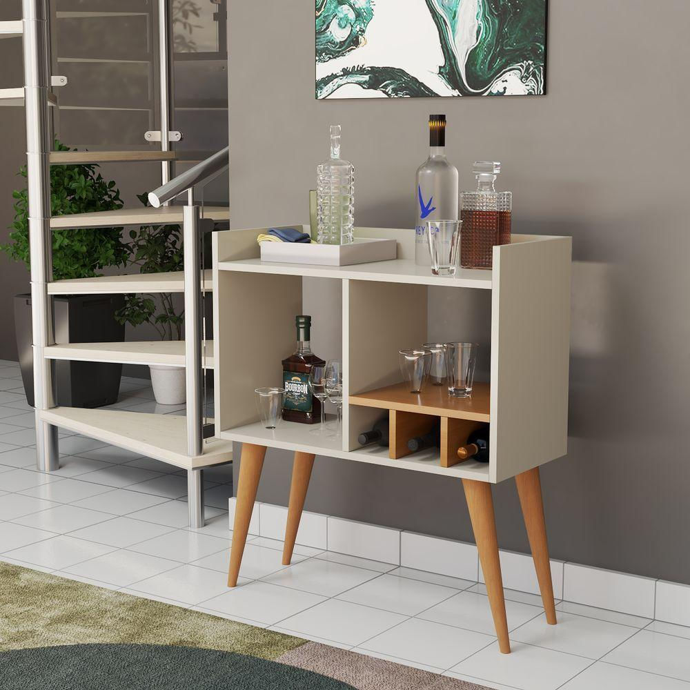 Aparador Estilo Minibar Resistente Sala De Estar Para Visitas Off White