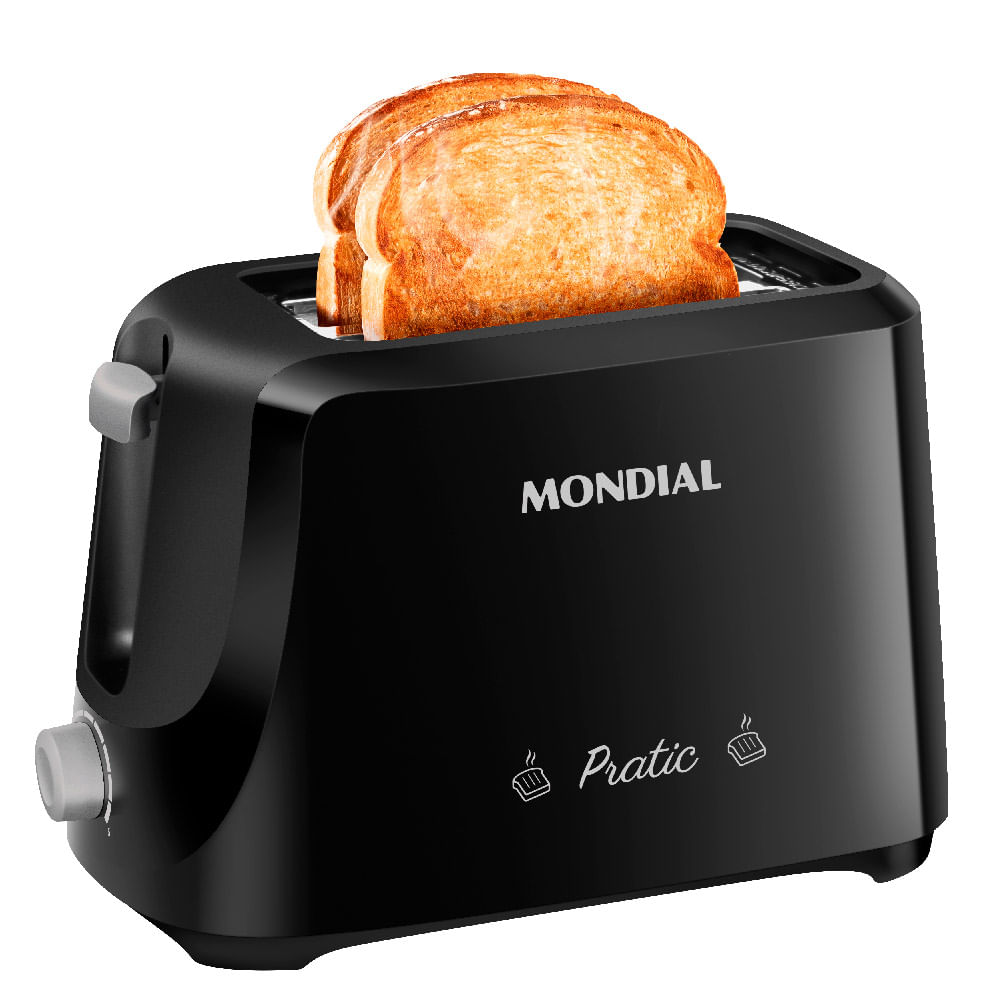 Tostador de Pães Mondial Pratic T-18 Preto/Prata - 700W 220V