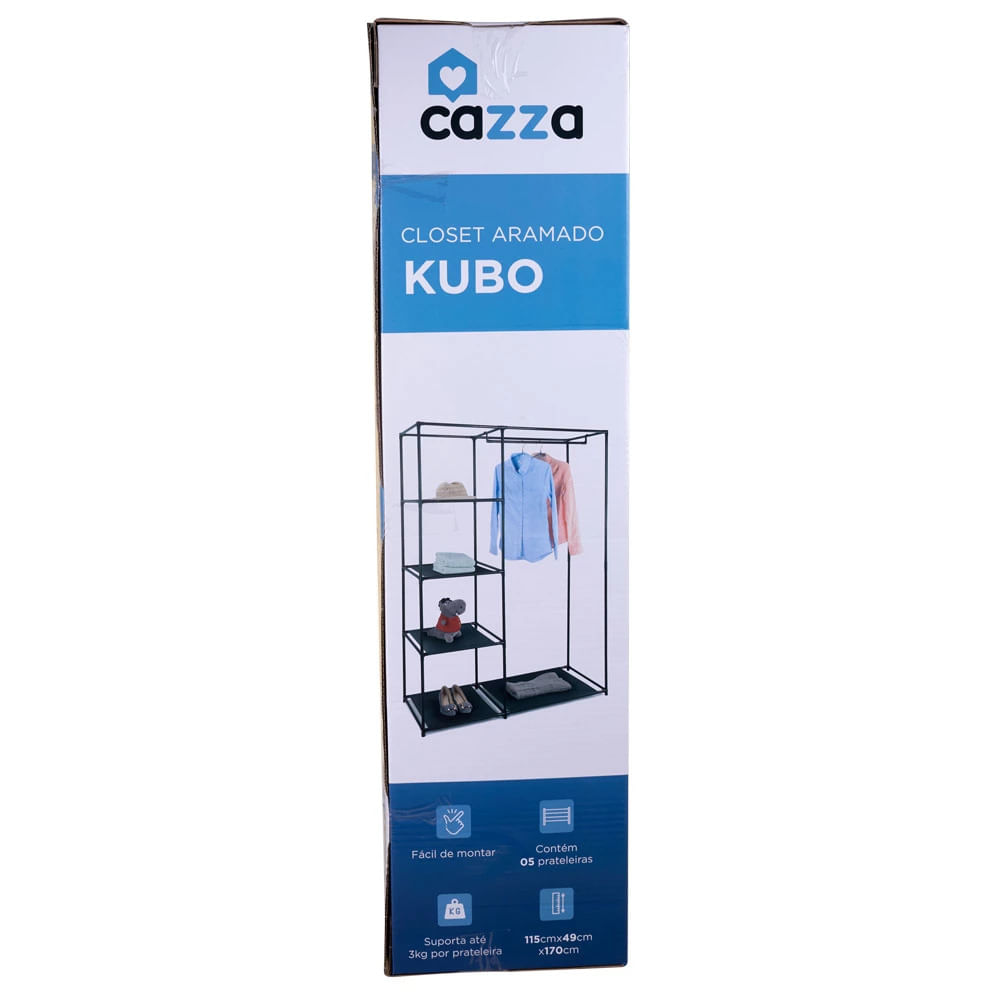 Roupeiro Cazza com Prateleiras 115x49x170cm