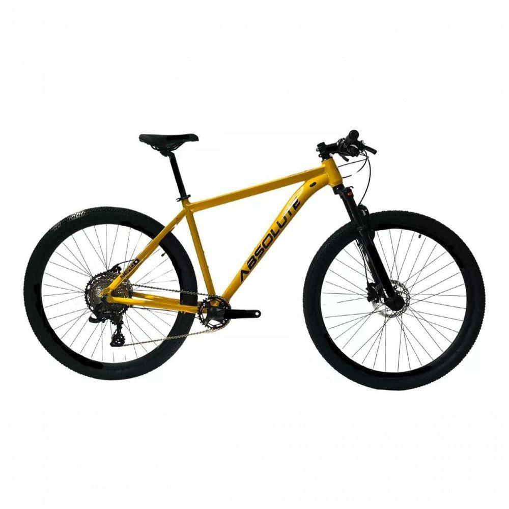 Bicicleta Aro 29 Absolute Nero 5 12v Garfo Trava No Guidão Freios Hidráulicos Amarelo Tam 19