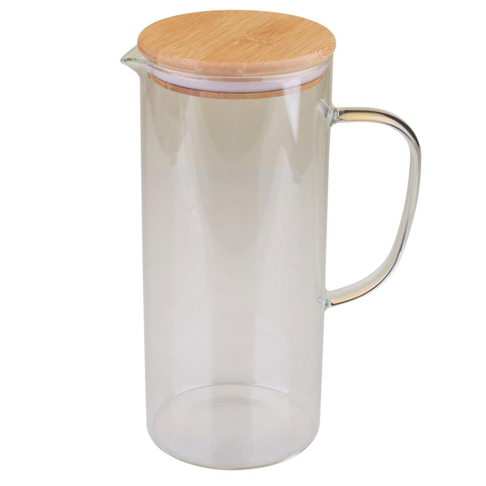 Jarra de Vidro 1.5L Eco com Tampa Bamboo Cazza