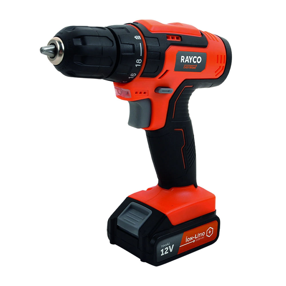 Parafusadeira Rayco 22245 com Maleta 73 Peças - 12V Bivolt