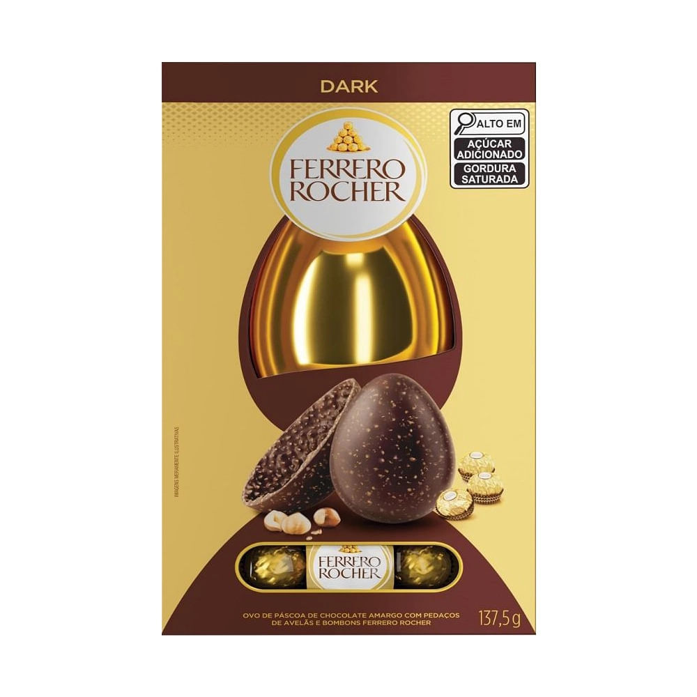 Ovo de Páscoa Ferrero Rocher Dark K2 137,5g