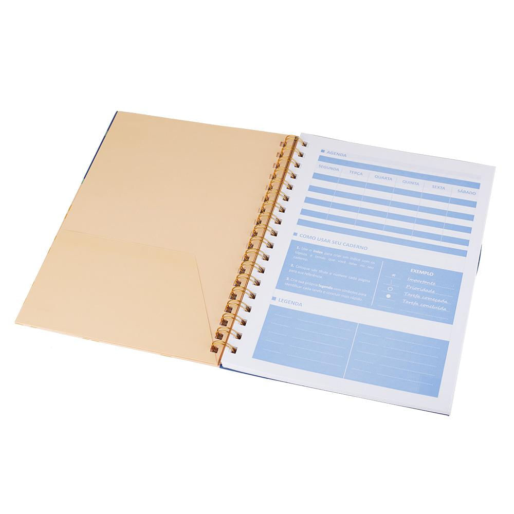 Caderno Abacaxi com Bolso Duplo 80 Folhas Container
