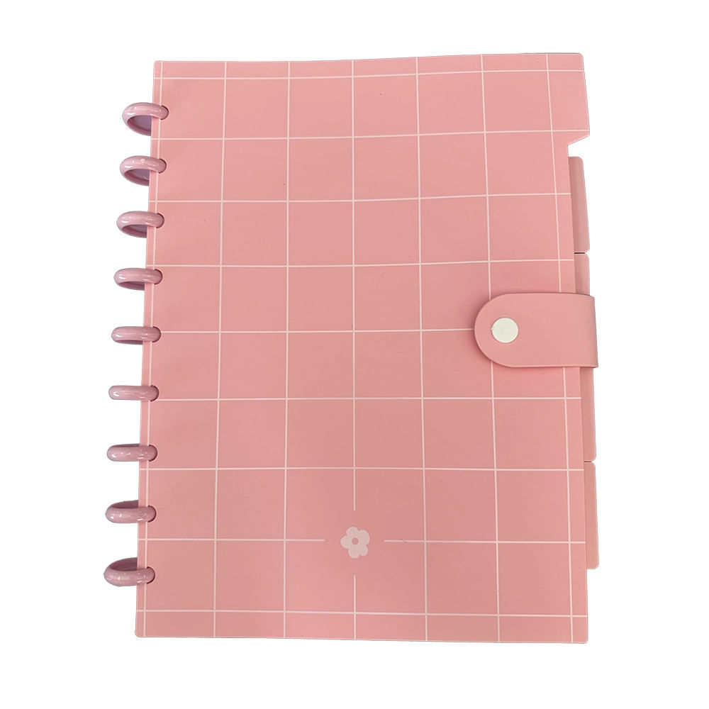 Caderno Smart Confetti Candy Xadrez Margarida com Botão 80 Folhas - Item Sortido