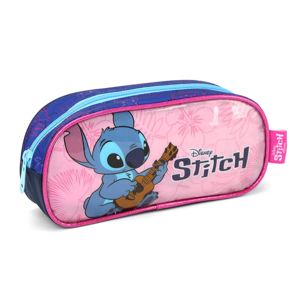 Estojo Escolar Stitch Rosa Luxcel stojo Escolar Stitch Rosa Luxcel