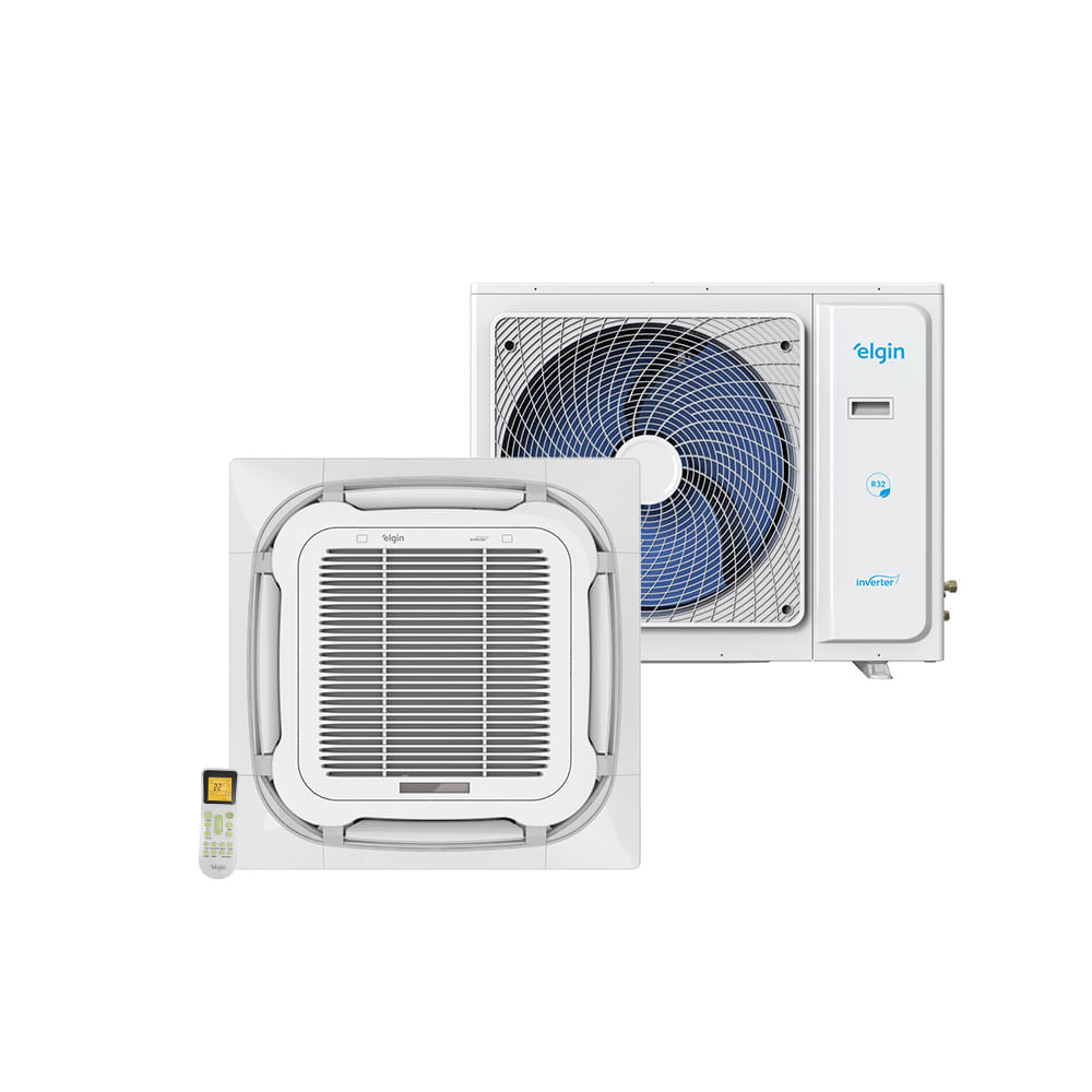 Ar Condicionado Split Cassete 4 Vias Inverter Elgin Plus 48000 BTU/h Frio Monofásico 45KDFI48C2NA – 220 Volts