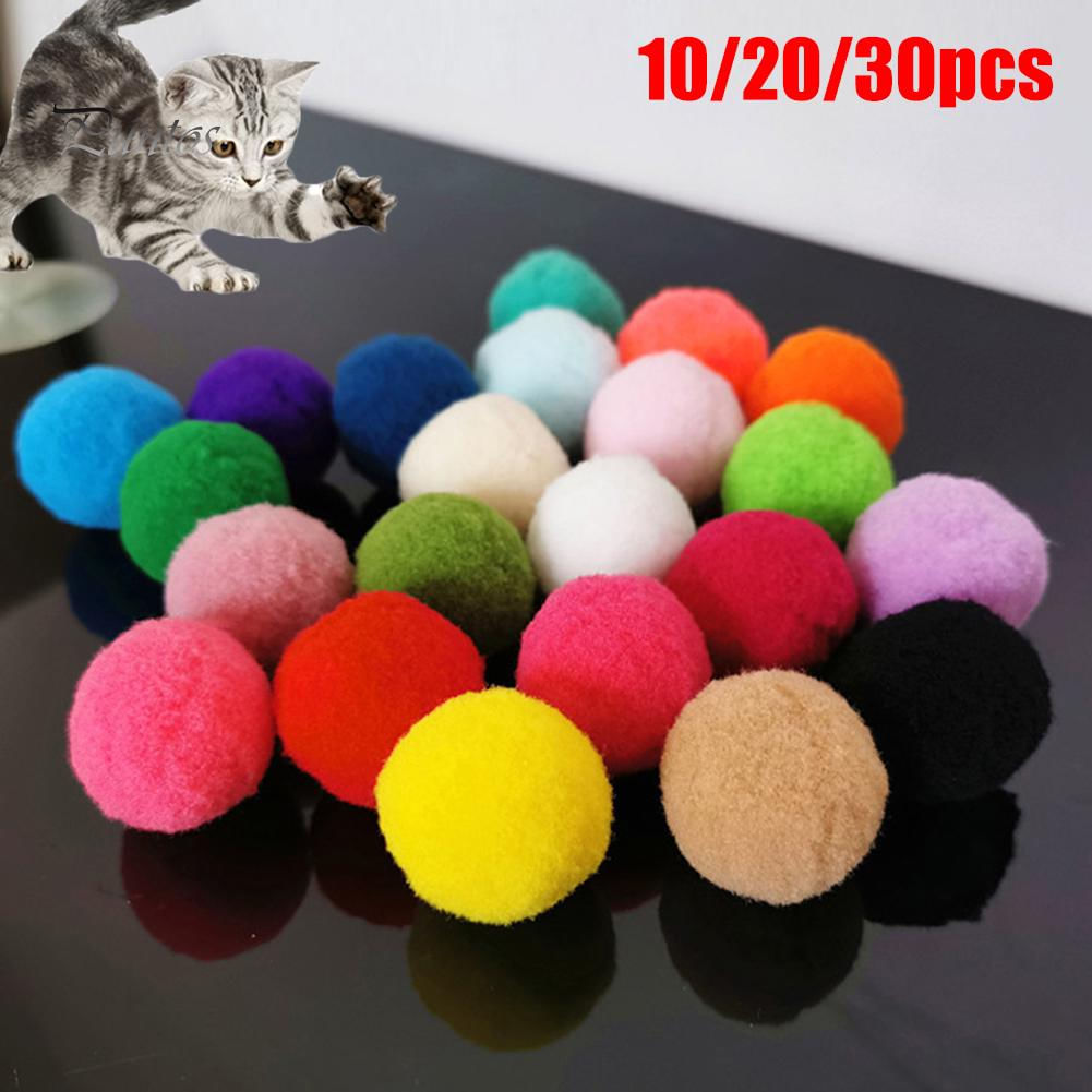Bolas de Pelúcia para Gatos - 10/20/30 Peças - Brinquedo Interativo
