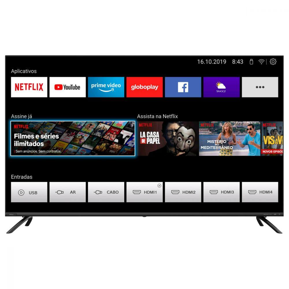 "Smart Tv Philco 50"" Ptv50g70sblsg 4k Led - Netflix Bivolt"