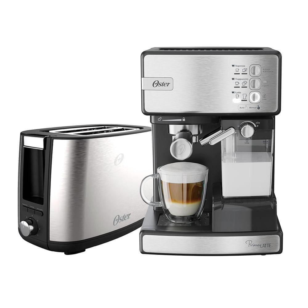 Kit Cafeteira Espresso Nova Primalatte Torradeira Oster 127V