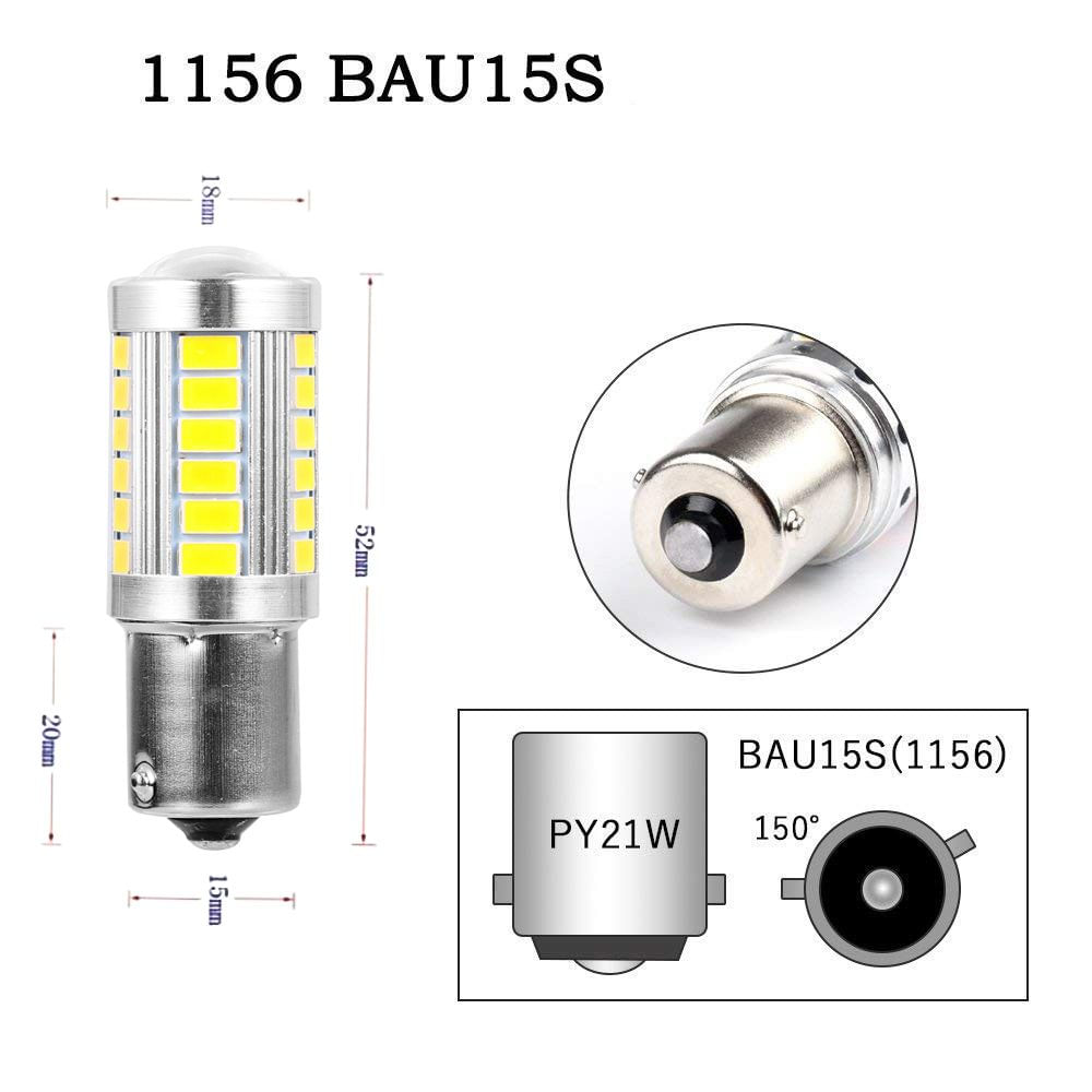 Lâmpada LED Automotiva P21W BA15S 1156 33 SMD 5630 para Luz de Freio 1 peça / amarelo