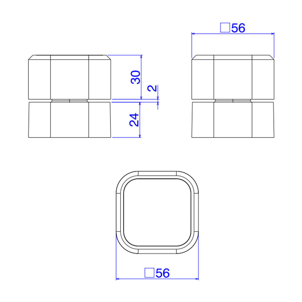 Acabamento para Registro de Pressão Deca You 4916.GF105.PQ.MT Quadrado 1/2" e 3/4" Dark Antracite