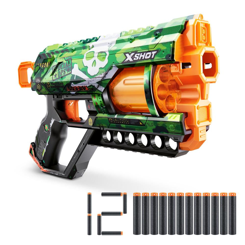 Lançador X-shot Skins Griefer com 12 Dardos - Camo