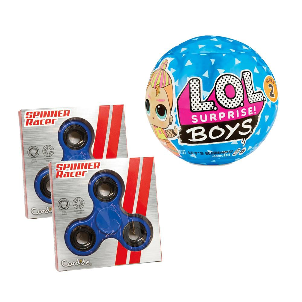 Kit Boneco LOL Boys Serie 2 + Spinner Original  Azul C/2