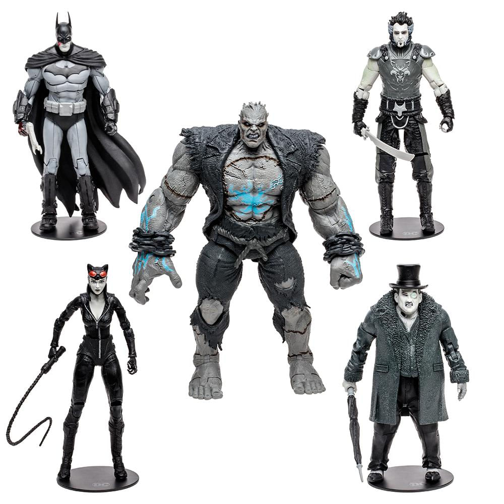 Kit 4 Bonecos Action Figure McFarlane 7” Batman Arkham City