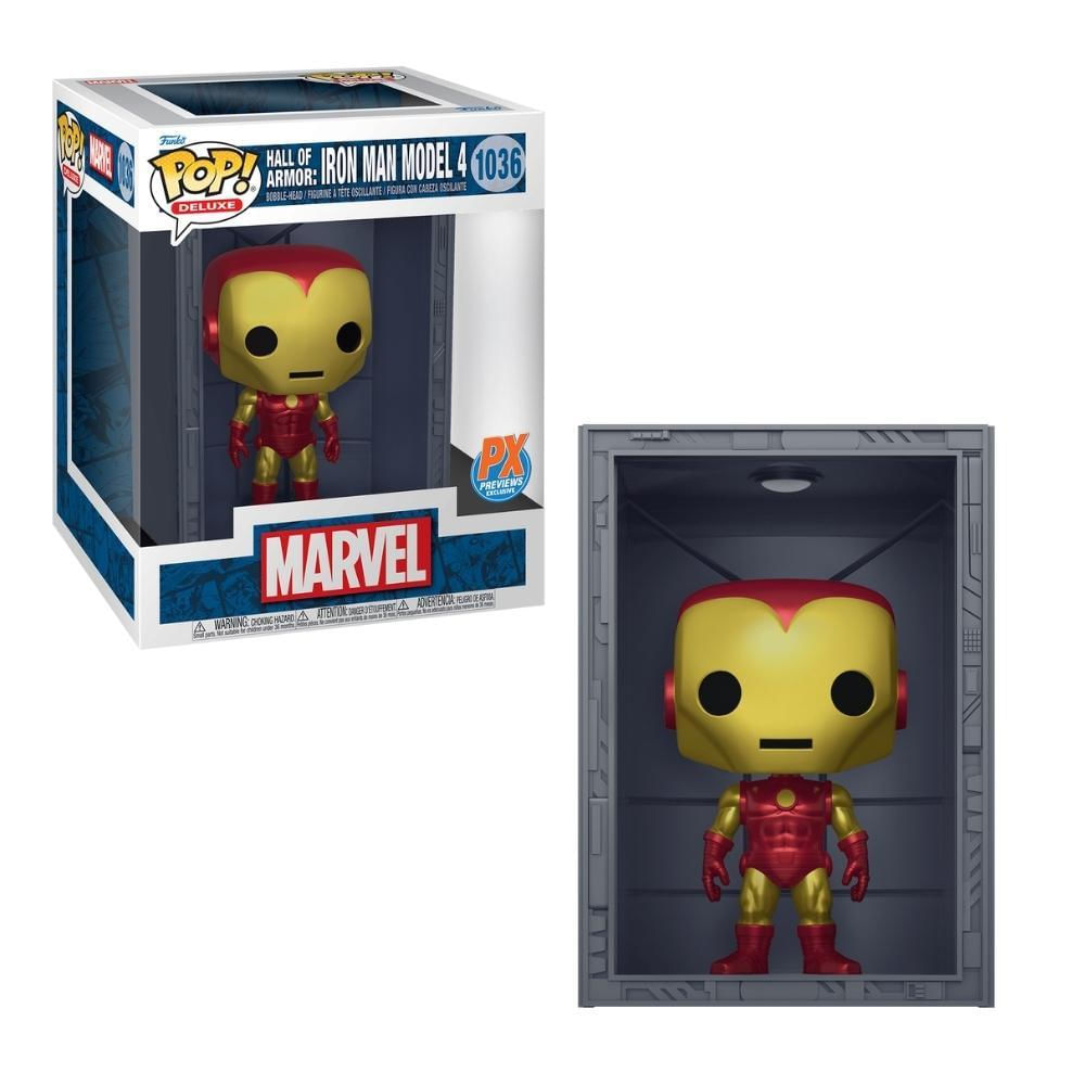 Boneco Funko POP! Deluxe Hall Of Armor: Iron Man Model 4