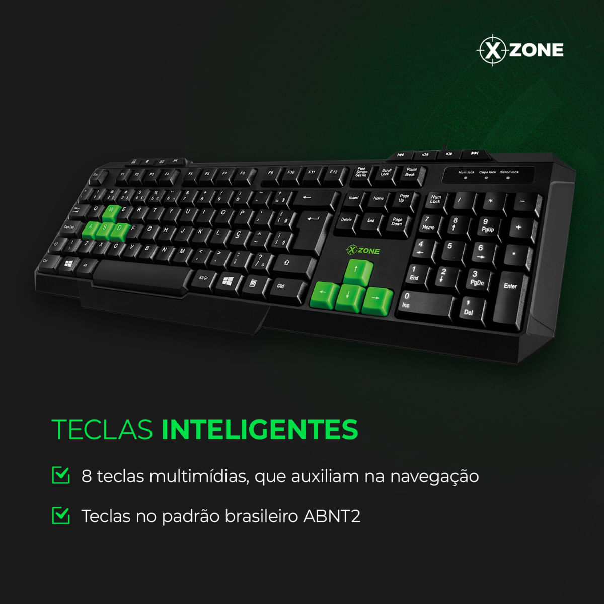 Teclado Gamer Standard Xzone GTB-01 TECLADO GTB-01 NA TECLADO GAMER BASICO