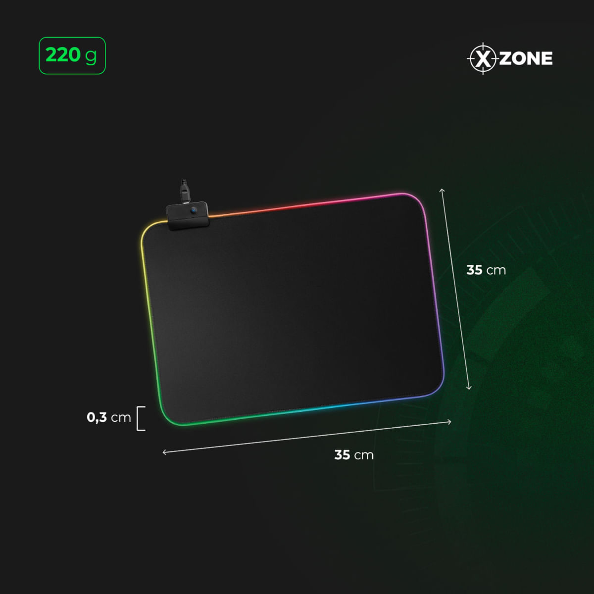 Mousepad Gamer RGB Xzone GMP-01 MOUSEPAD GMP-01 NA COM LED