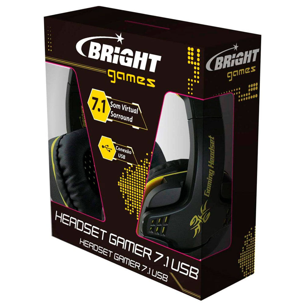 Fone de Ouvido Headset Gamer Bright 0354 USB