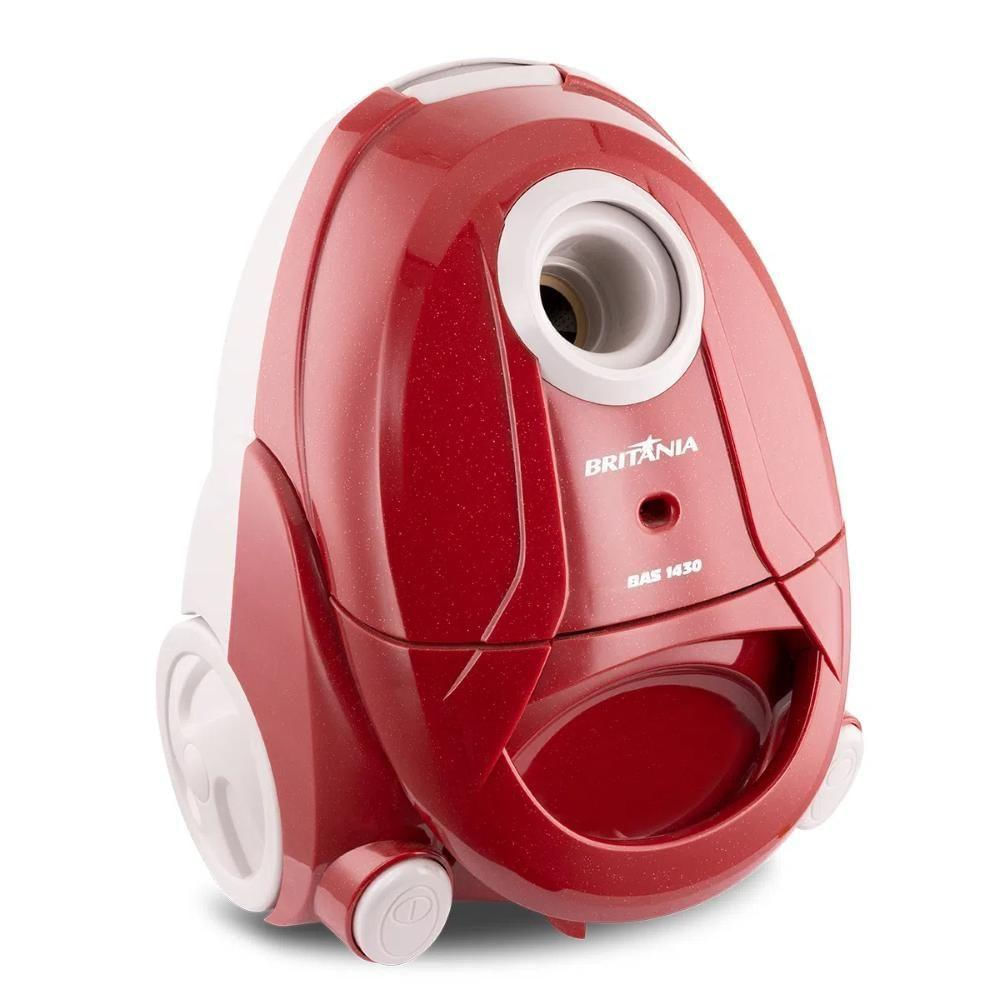 Aspirador De Pó Bas1430 1250w Britânia Vermelho Reservatório 1,5l Com Rodinhas E Acessórios 220v