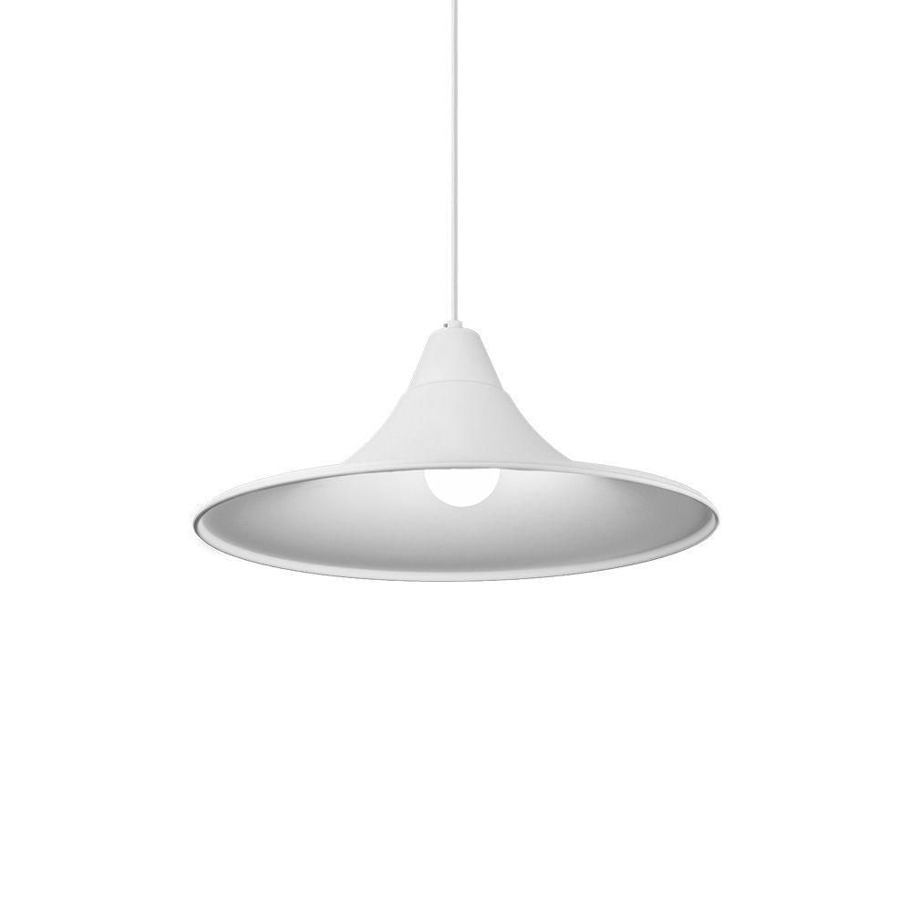 Lustre Pendente Blumenau Téo E27 Bivolt Branco Fosco