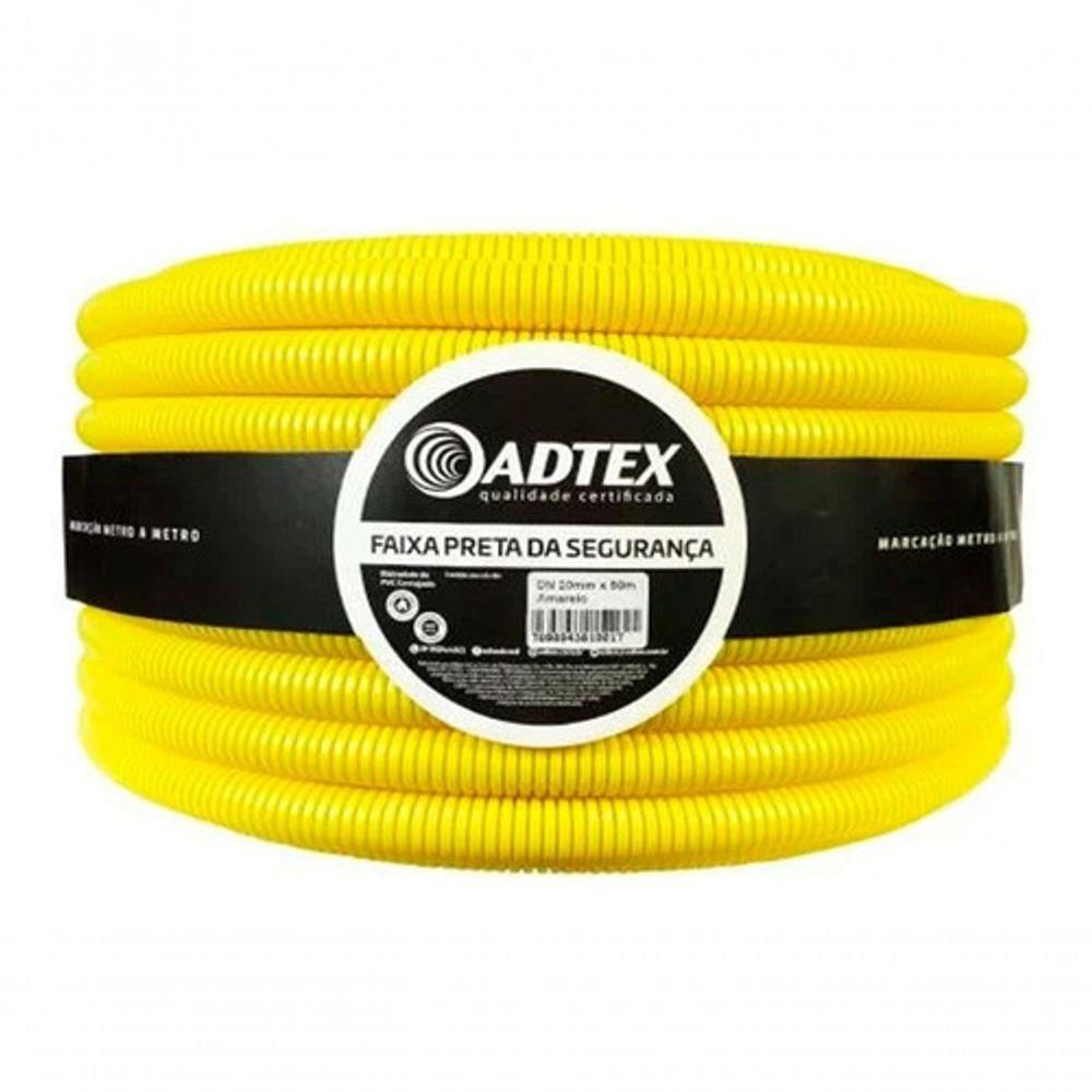 Conduite ível Pvc 3-4 Corrugado Amarelo 50 Metros Adtex