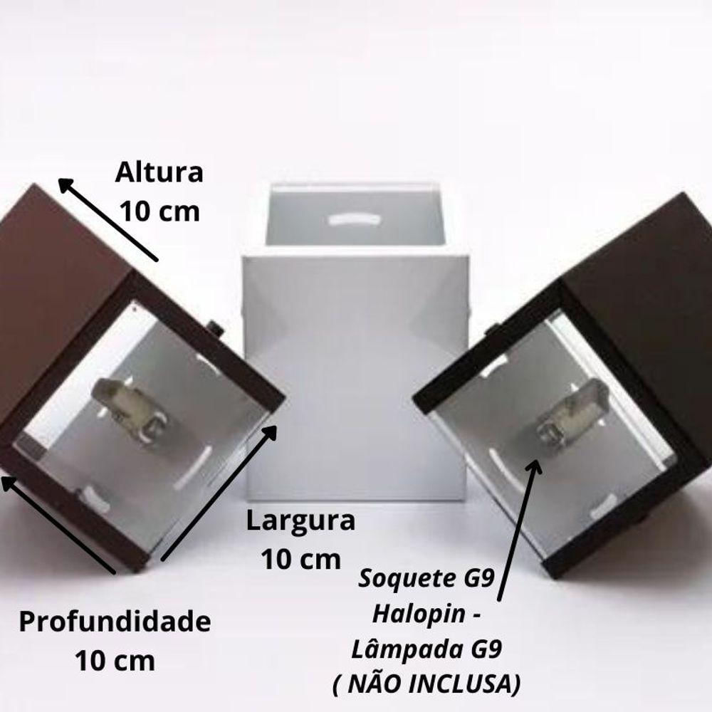 Kit Arandela 2 Focos De Luz Branca il1801 + Lâmpada G9